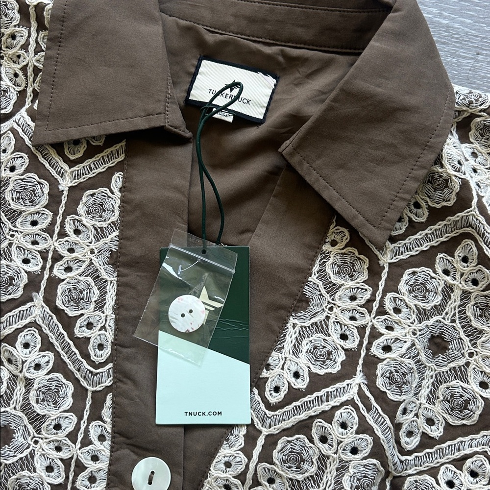 Tuckernuck Brown Mocha Embroidered Dress - Picture 4 of 8